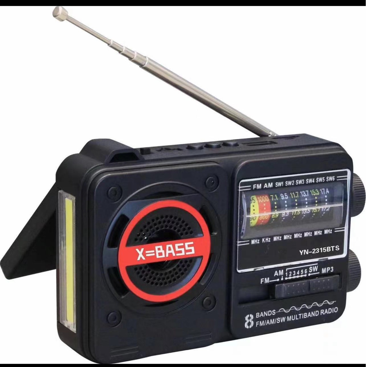 Radio solar al aire libre portátil AMFMSW multibanda Bluetooth emergencia multifunción hogar retro pequeño