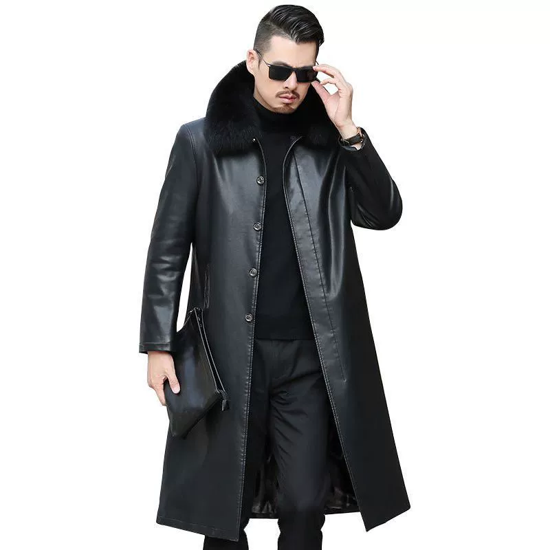 Long warm trench coat, down jacket, for middle age, maxi length