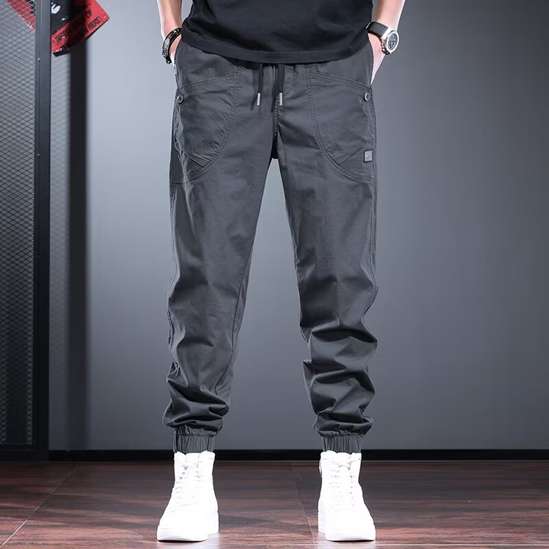 Men's Cargo Pants Trendy French Style Jogger Large Size Casual Pants Sports Slim Pants Autumn New Loose Stylish Men's Cargo Pants Trendy French Style Jogger Large Size Casual Pants Sports Slim Pants Autumn New Loose Stylish