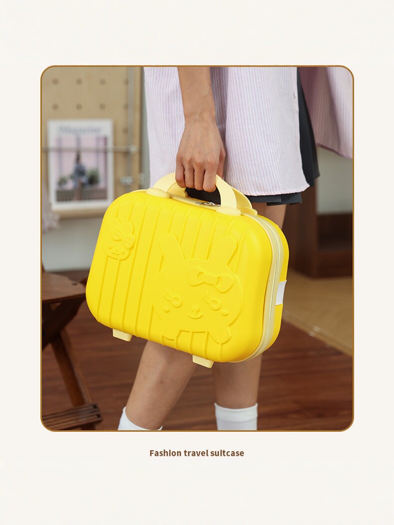 Estuche de Maquillaje Portátil de 14 Pulgadas de PP, Impermeable con Candado para Viajes