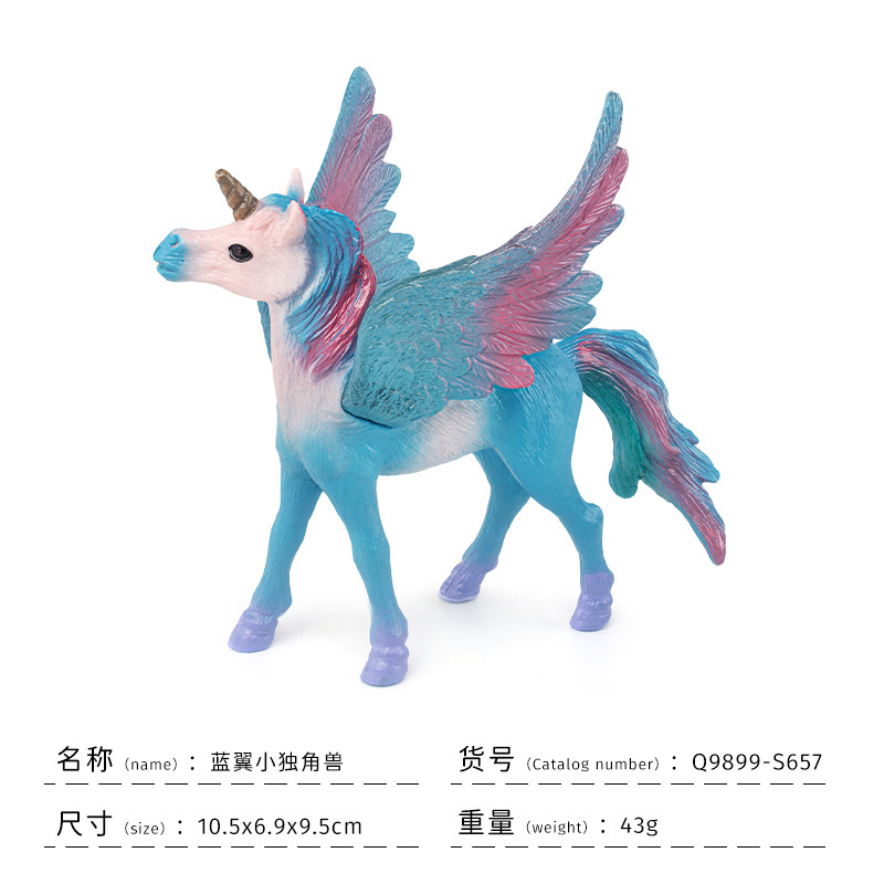 Exportación transfronteriza simulación de animales mitológicos occidentales fantasía modelo de plástico sólido Tianma decoración juguetes
