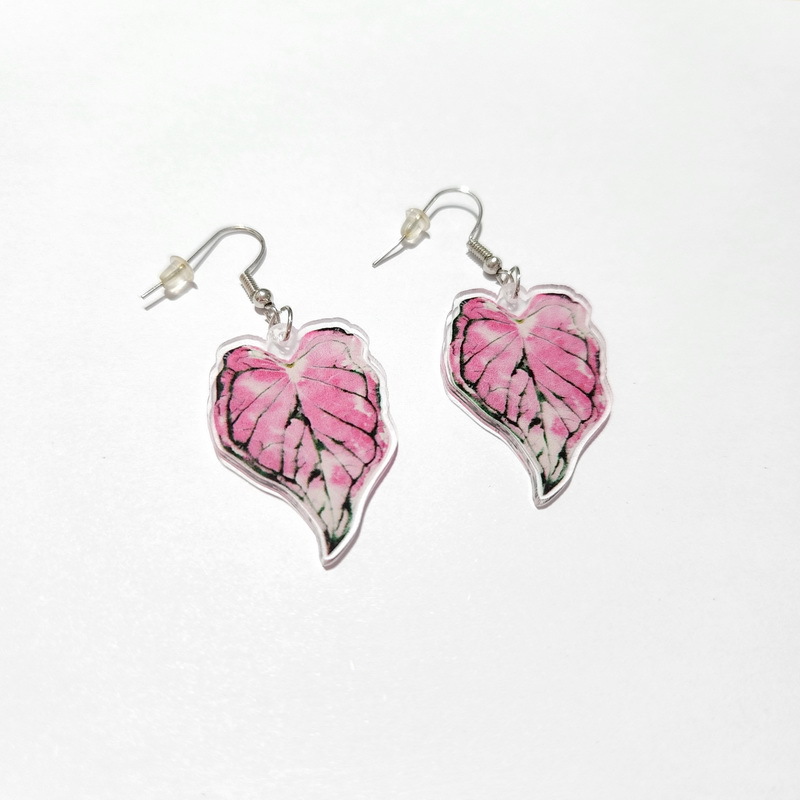 1 Pair Vacation Leaves Arylic Drop Earrings display picture 5