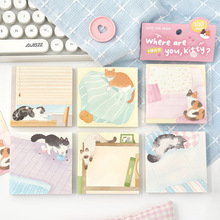 猫猫去哪了100张高颜值便签文艺简约萌趣可爱猫咪便利贴无粘性