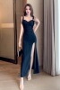 Sexy Deep V Banquet Dress Fish Tail Sequin Dress Long Dress