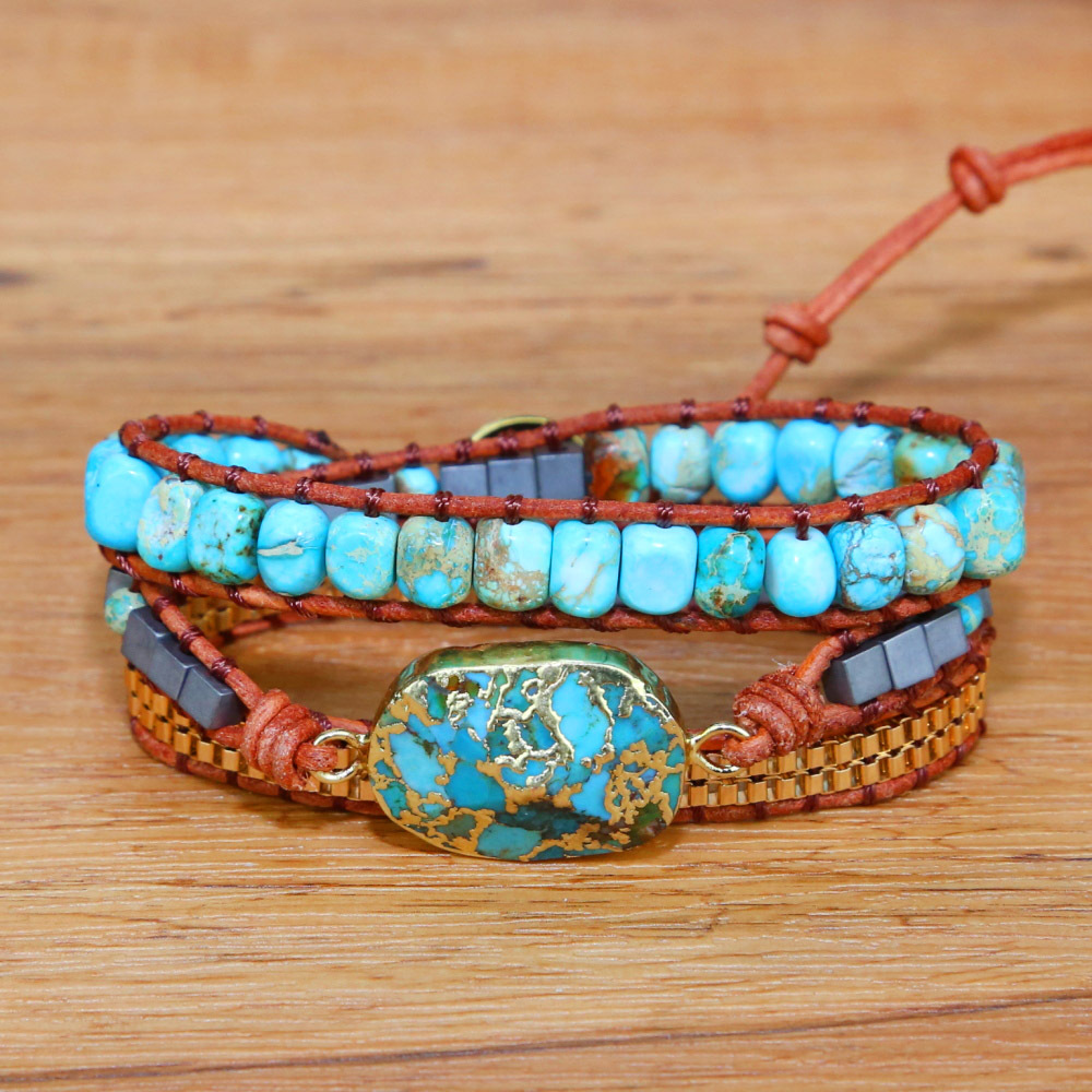 Bracelets Classification Ethnic Style Geometric Turquoise Knitting Bracelets