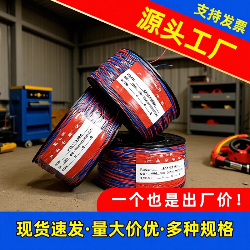 隧道数码管铜芯线0.62/0.52双股连接延长线 工程矿用纯铜子线矿用