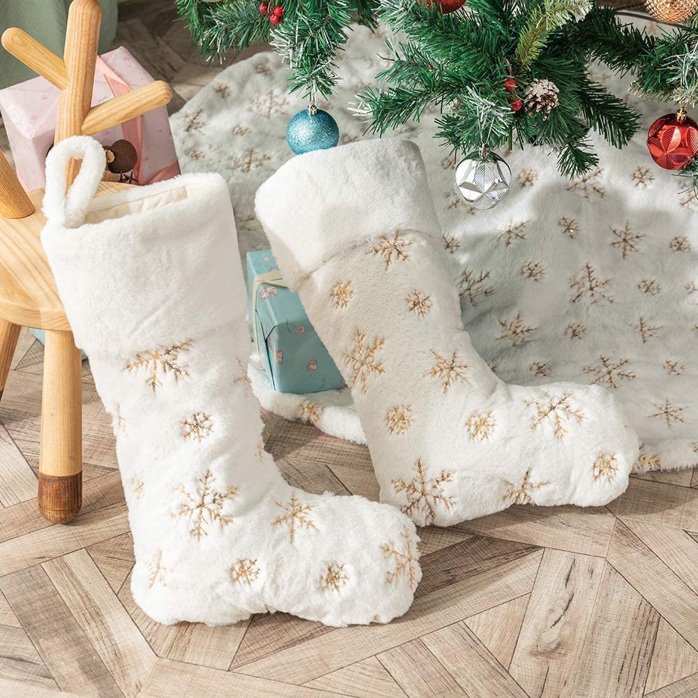 Christmas Fashion Snowflake Polyester Party Christmas Socks display picture 4