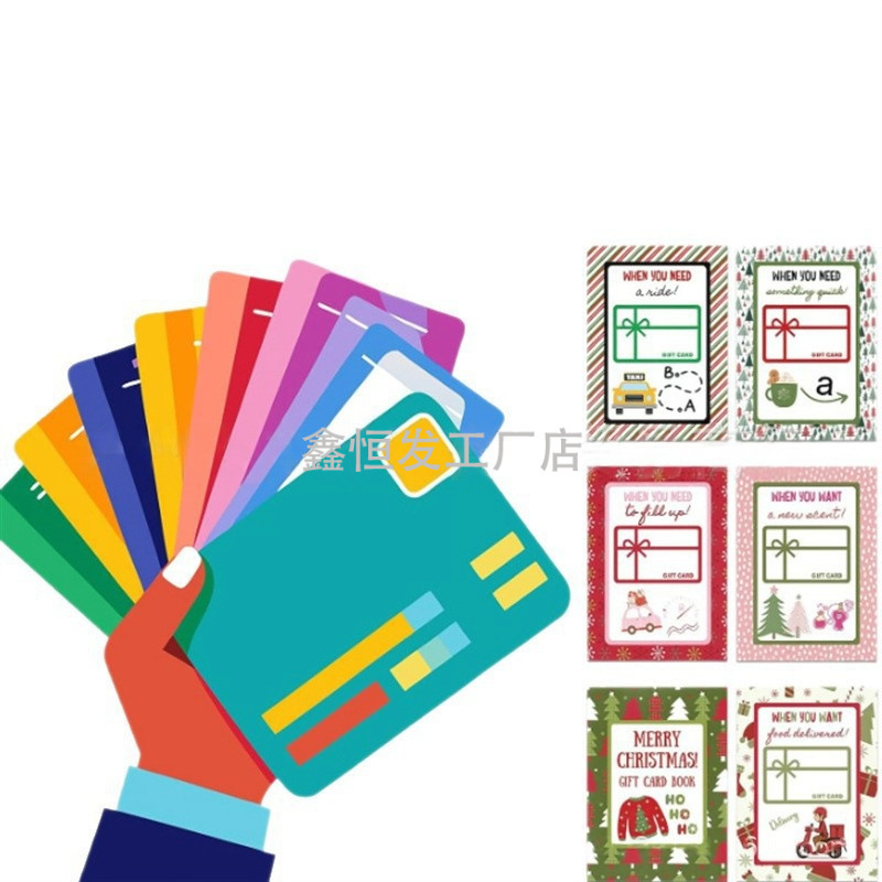 跨境新款MERRY CHRISTMAS! GIFT CARD BOOK圣诞快乐礼品卡书|undefined