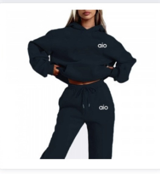 Conjunto de Sudadera con Capucha e Impresión para Mujer de Poliéster Manga Larga para Ocio