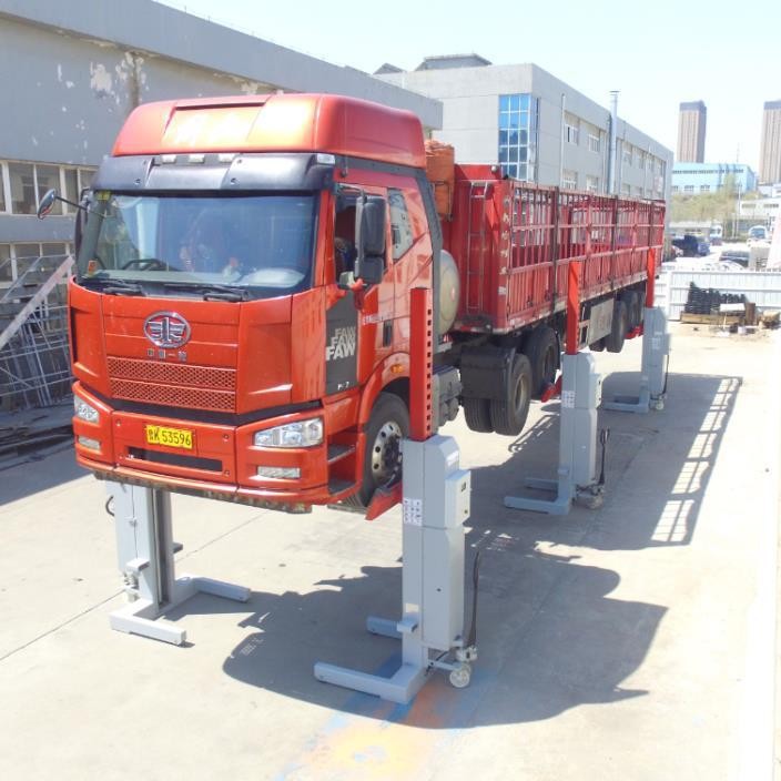 Elevación de camiones pesados elevador de autobuses elevación pesada de vehículos comerciales fábrica de elevación hidráulica móvil