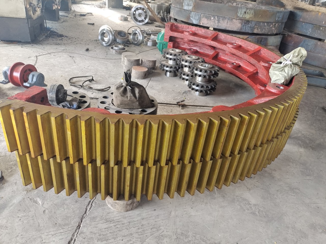 杜岚回转窑大齿圈，回转炉轮带，旋窑托轮总成厂家|ms