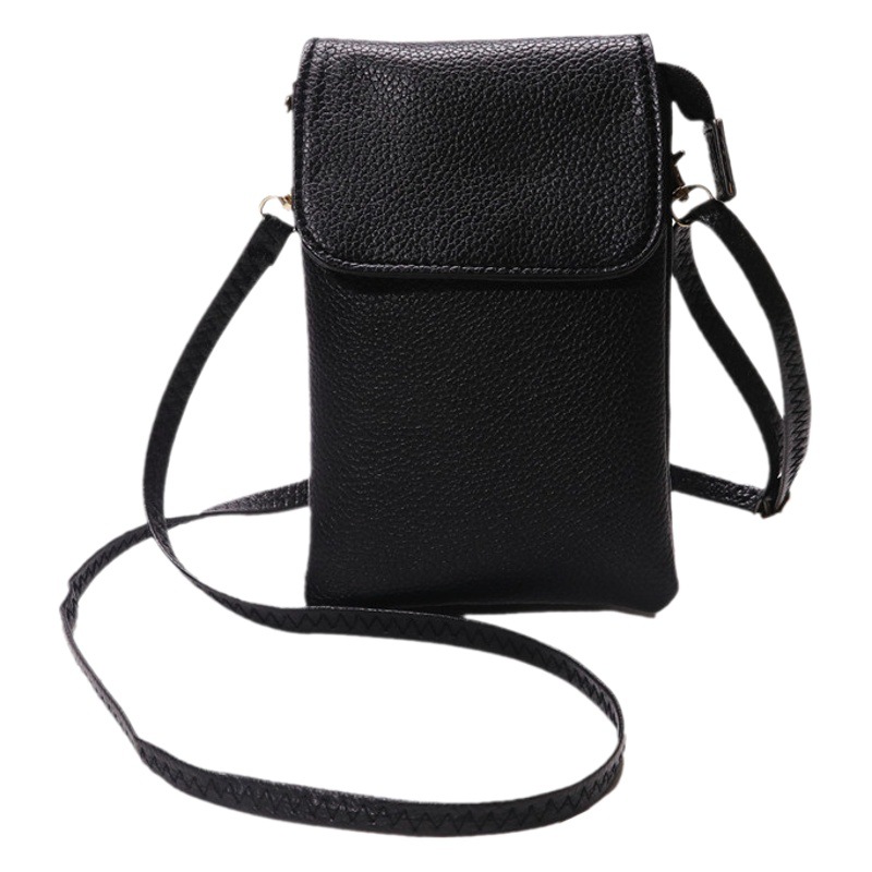 2021 nuevo cuero suave 3-capa cremallera teléfono móvil bolsa de las mujeres crossbody mini cambio Apple BOLSA DE TELÉFONO MÓVIL DE GRAN pantalla