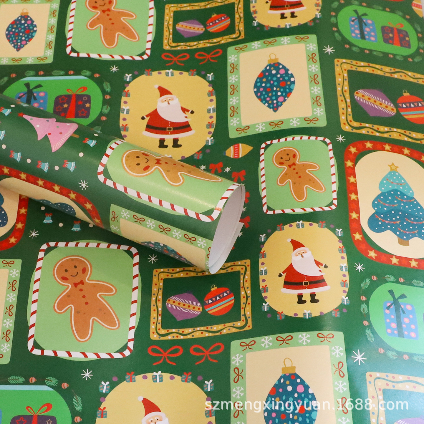 Papel para Envolver Regalos de Navidad de 80g de Papel Impreso, Decorativo para Decoración Navideña y Manualidades DIY