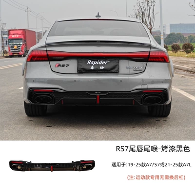 Audi A7 wholesale, Big Surrounded - 19-24-models-rs7-black-tail-lip-and-throat-two-piecesnon-dry-carbon