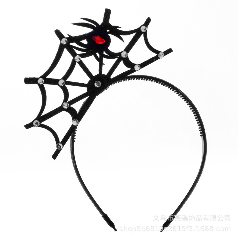ハロウィンパーティーレース蜘蛛の巣ヘッドバンド面白い雰囲気ホリデーヘッドバンド漫画蜘蛛の巣ヘッドバンド|undefined