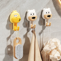 Creative cartoon powerful suction cup hook bathroom markless and not punched large sticky hook bathroom towel clothing hook