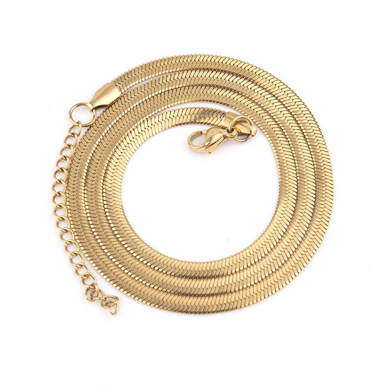 Europa y América simple y moda Meiya collar de acero de titanio cadena de hoja personalizada collar de moda de acero inoxidable cadena de suministro en stock