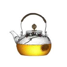 批发耐高温玻璃茶壶家用锤纹煮茶壶提梁养生壶泡茶壶电陶炉烧水煮