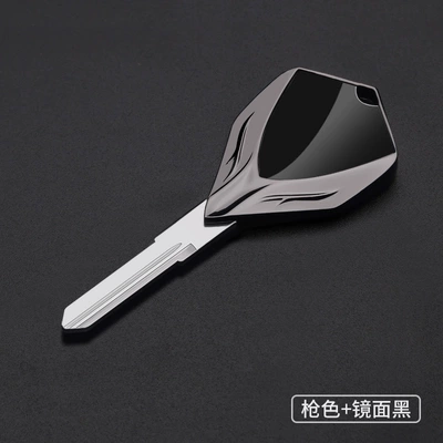 Motorcycle Key blank suitable for - gunmetal-mirror-black-kx-01
