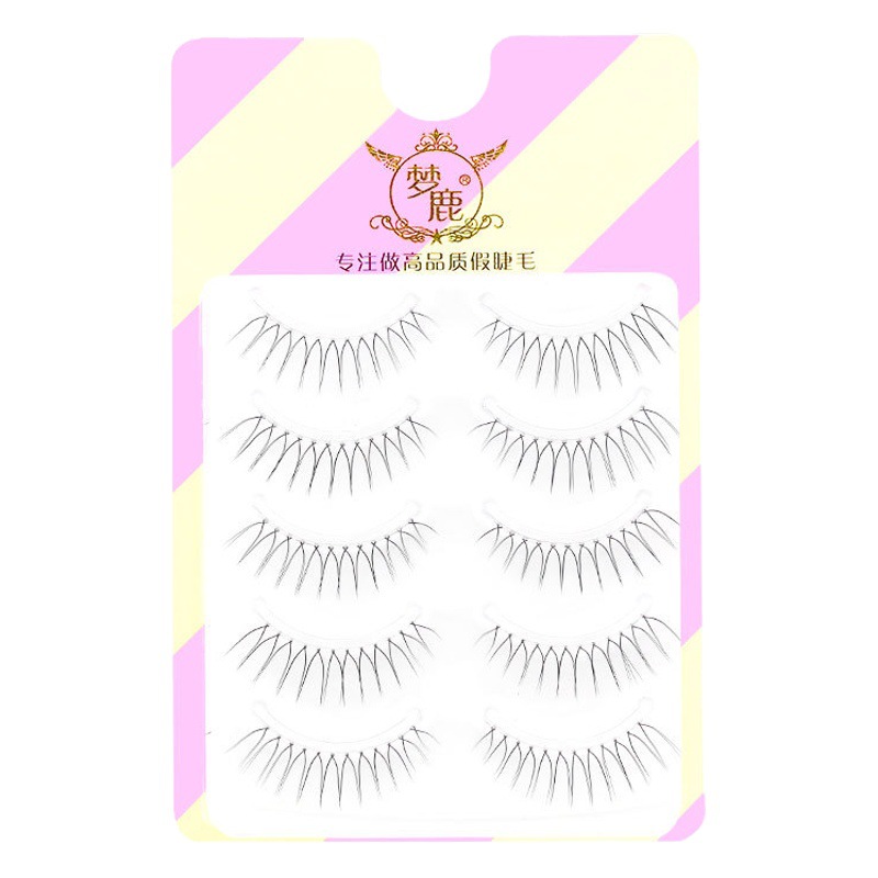 Menglu W-6 pestañas postizas hembra pequeño diablo tallo transparente rizado ojos naturales alargados simulación de dibujos animados ojo auto-injerto