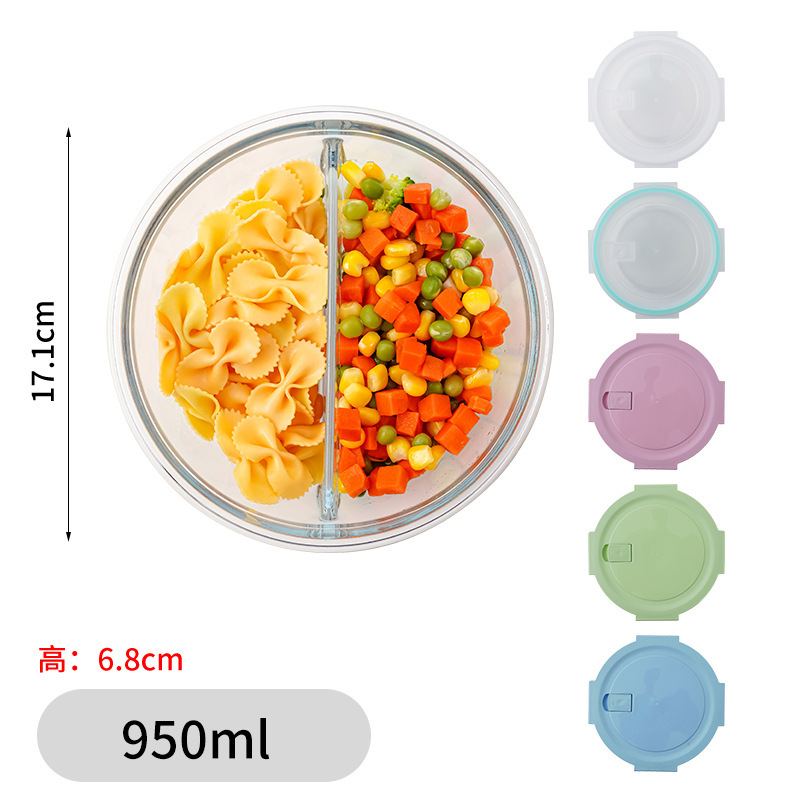 Caja de almuerzo doméstica de venta en caliente transfronteriza Caja de almuerzo de vidrio Caja de almuerzo de calentamiento de microondas Caja de almuerzo de aislamiento