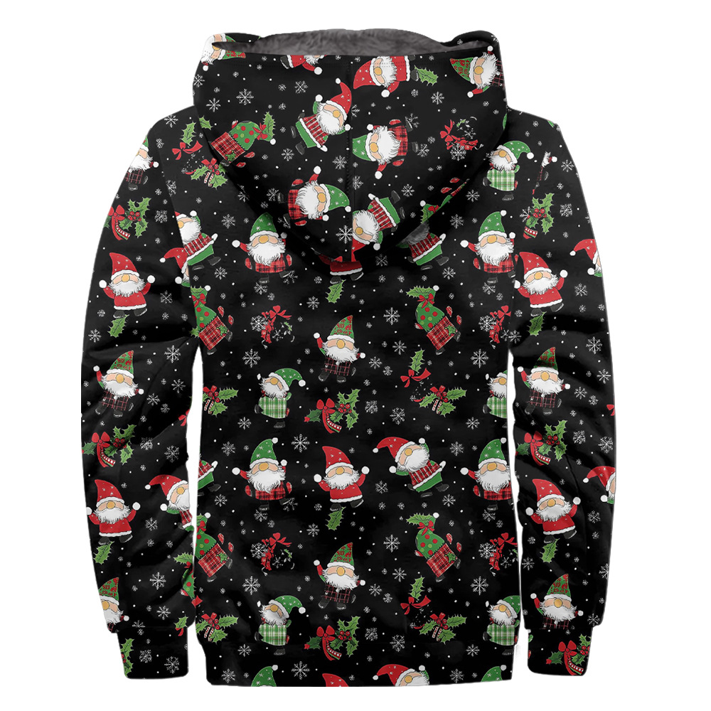 Cardigan da uomo con cerniera e clip in peluche alla moda per Natale invernale 2024, giacca in cotone B311_voghion.com