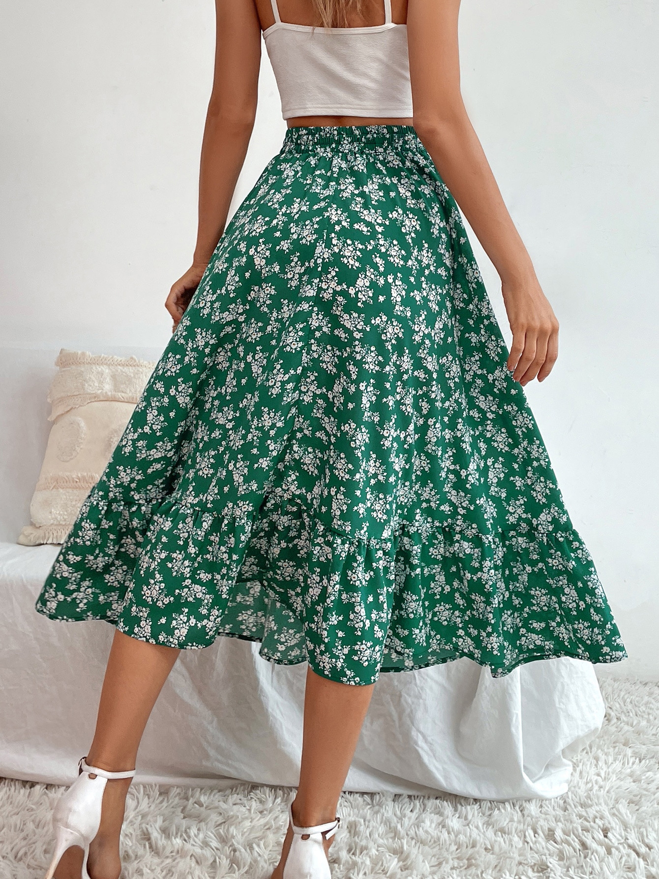 182g Weight Midi Dress Dress Length Type Skirt Dresses Type Spandex, Polyester Fabric Type High Waist Waist Line Inelastic Elasticity Holiday, Daily Occasion Regular Fit Fit Type Ditsy Floral, Leopard Pattern Spring, Autumn Season Women's Gender Casual, Streetwear Style Spring Autumn Casual Streetwear Ditsy Floral Leopard Spandex Polyester Midi Dress Skirts 66