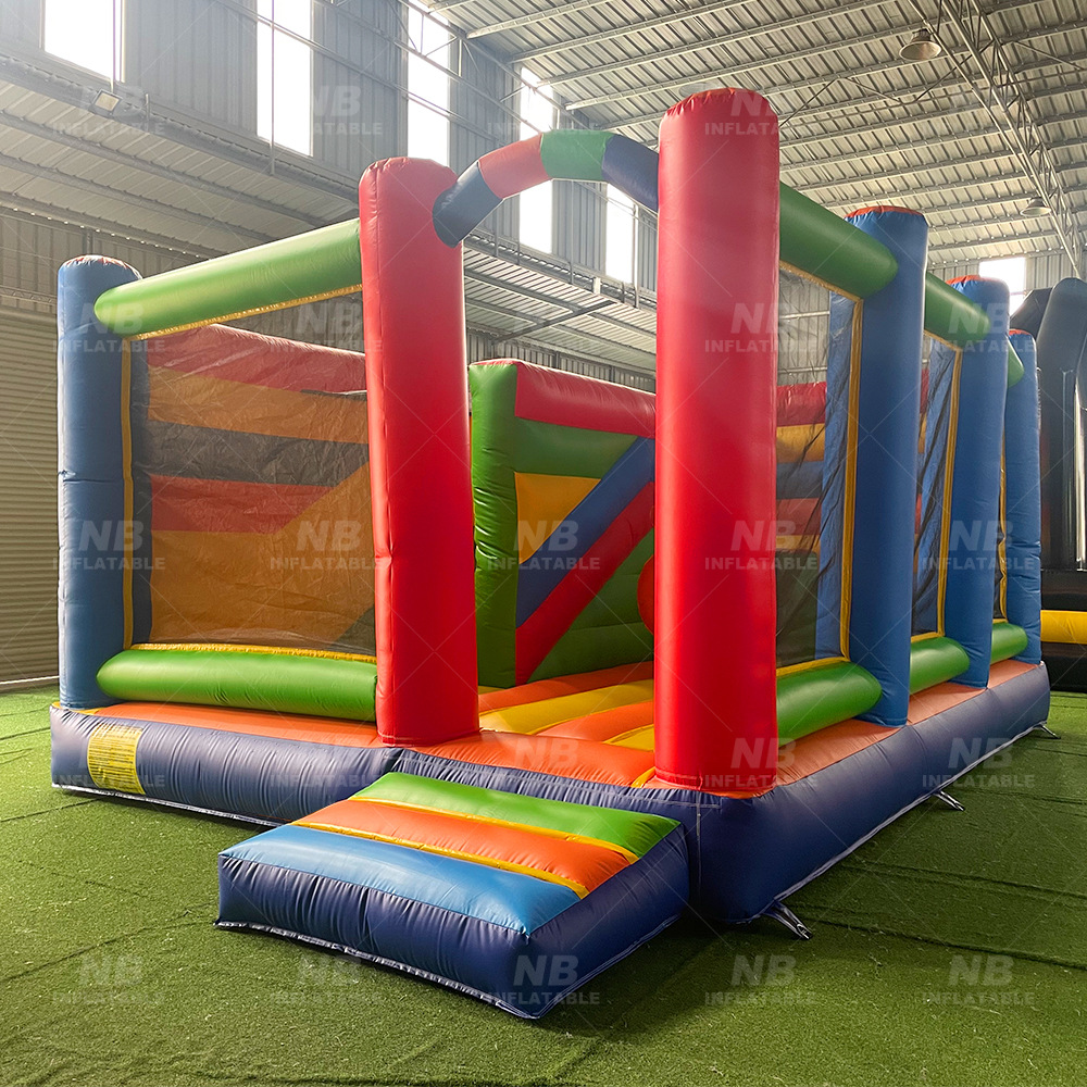 Caminar por la luna comercial al aire libre fiesta infantil combinación trampolín casa slide agua castillo con tobogan