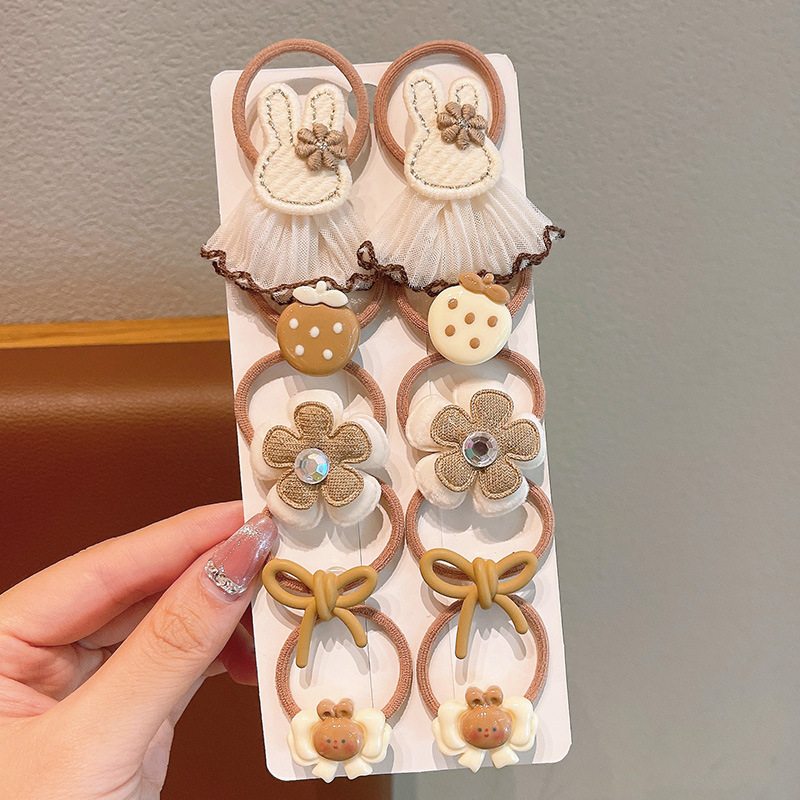 Cinturón infantil lindos cabello de café leche niñas atadas cabello de cabello no lastimas toalla de cabello anillo cabello de cabello de cabello de niñas