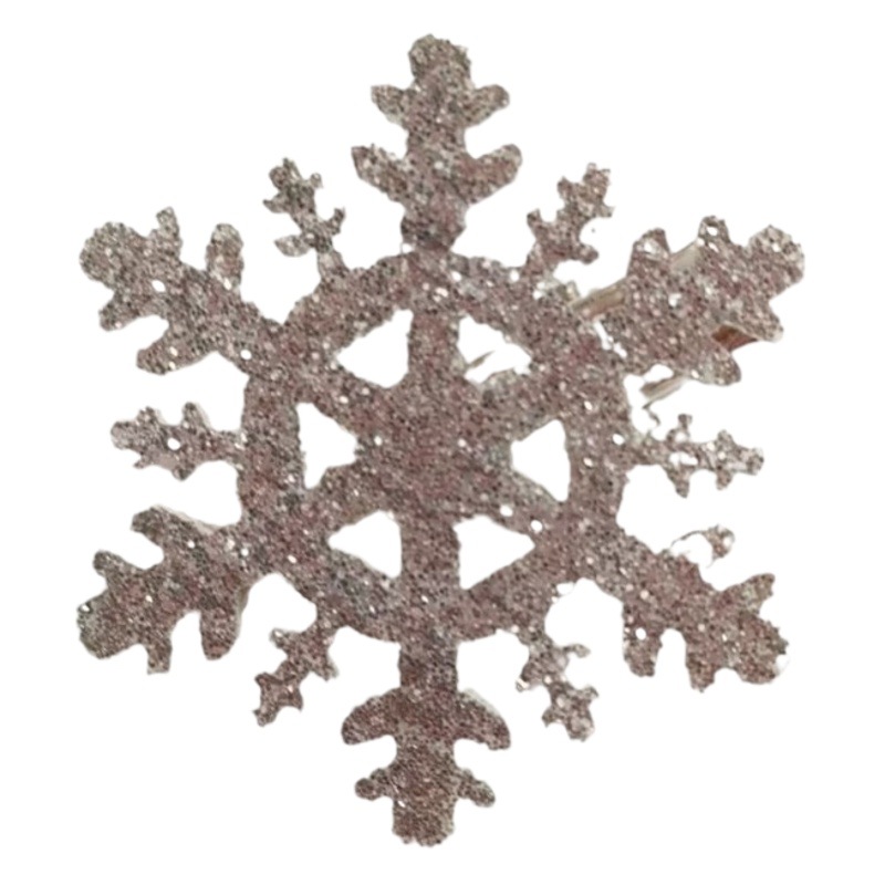Winter shiny snowflake female hairpin Super fairy ins style bangs clip sweet side clip Christmas hair accessories