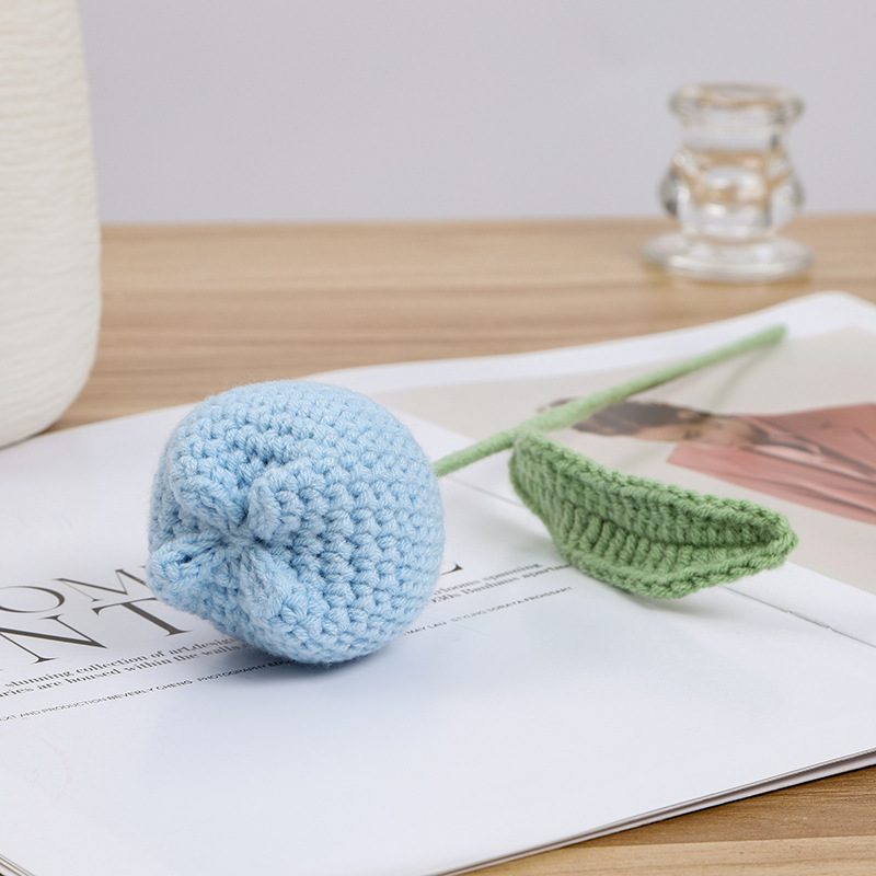 Dufu simulación sola lana Chubby tulipán flor falsa al por mayor regalo de San Valentín hogar boda flor decorativa