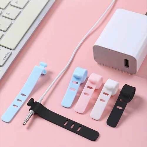 New multifunctional binding strap silicone wire organizer, cable organizer, data line, wire storage and organization cord strap band