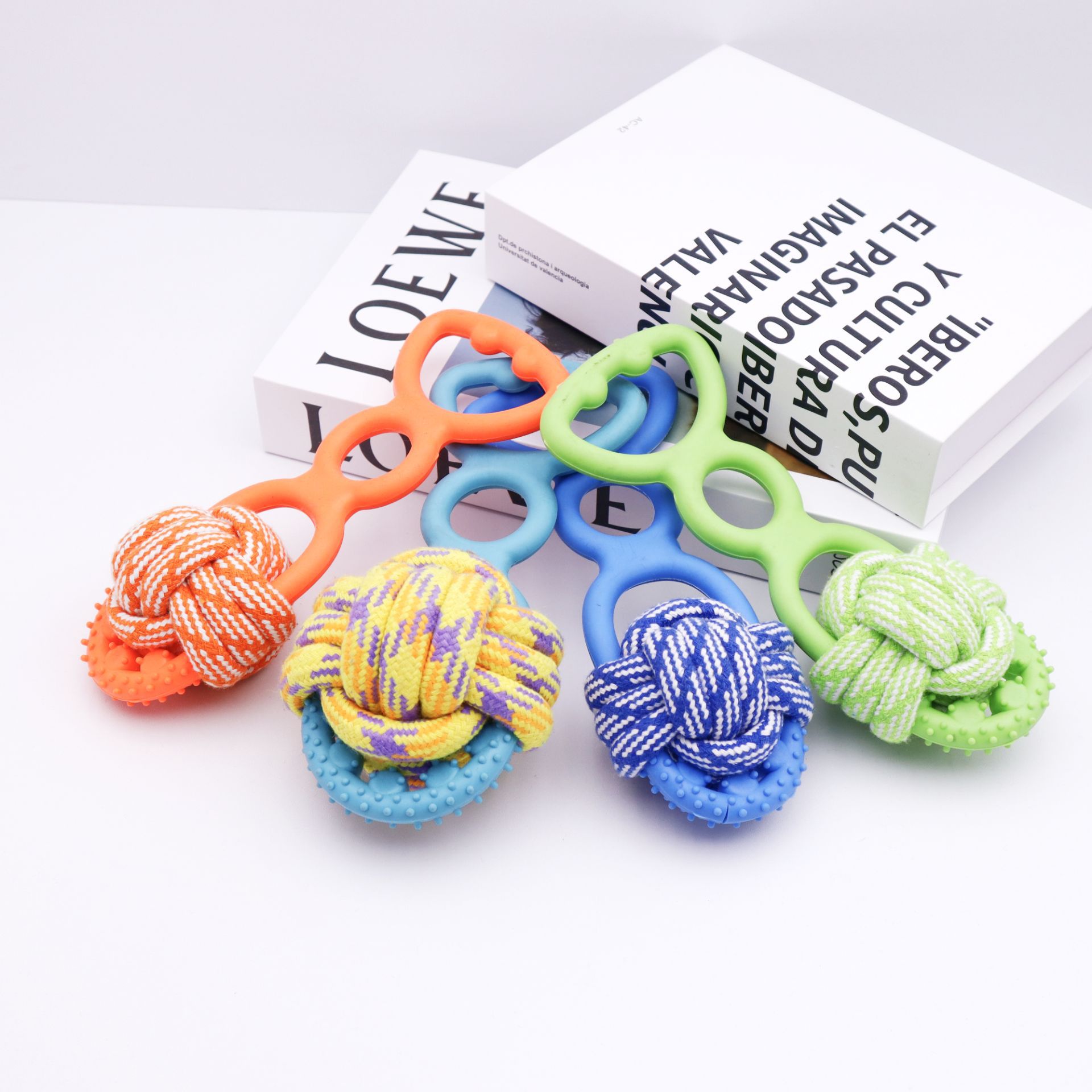 아마존 강아지 장난감, 코튼 로프로 만든 씹어도 괜찮은 내구성 있는 로프, 야외 놀이용, 도매 판매