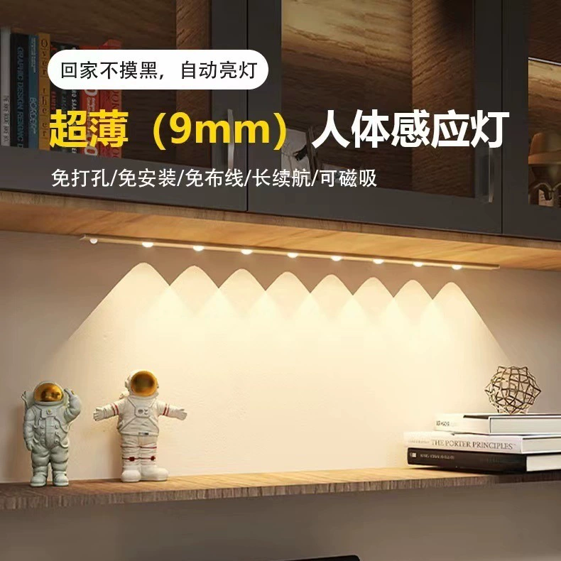 Induction rechargeable physiological magnetic light strip for wardrobe, human sensor, cat's eye