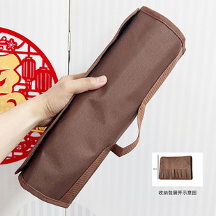 Cross-border in stock Oxford Cloth Storage Bag Roll-up Knife Drum Handheld Knife Bag Portable Bag Western Food Knife Bag suit Knife