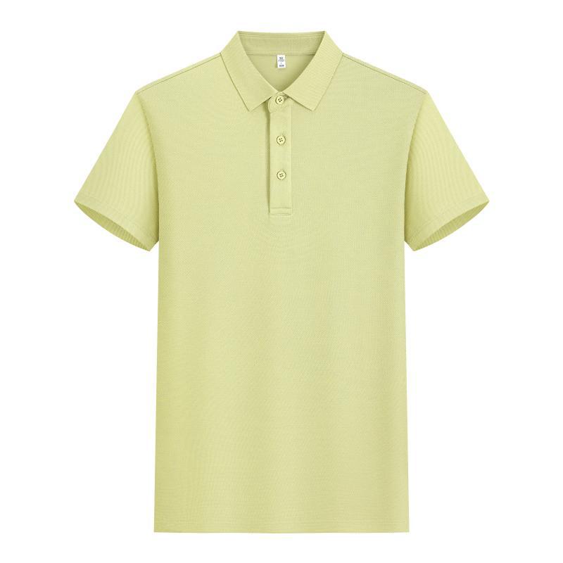 210G Lycello seda solapa polo impresión personalizada ropa de trabajo de hombres y mujeres camisa publicitaria de mangas cortas