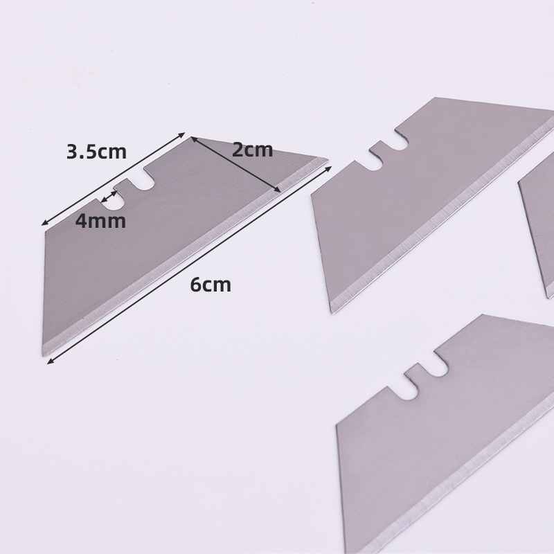 [10 piezas en una caja] Cuchilla en forma de T en stock Cuchilla trapezoidal de acero 60 no estándar de sexo opuesto al por mayor de 0,5mm de espesor