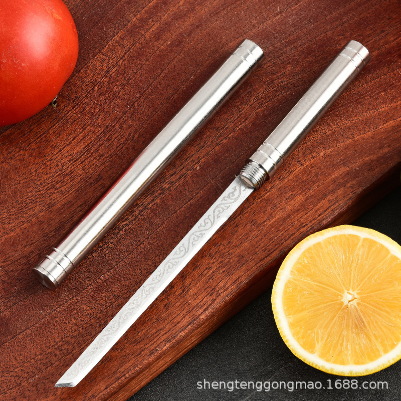 Cuchillos para acampar al aire libre Cuchillos portátiles de acero Bawang Mini Cuchillos para frutas multifuncionales