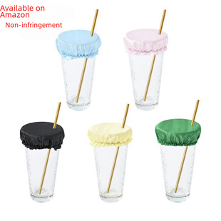 Glass cover, set, waterproof elastic hair rope with glass, European style