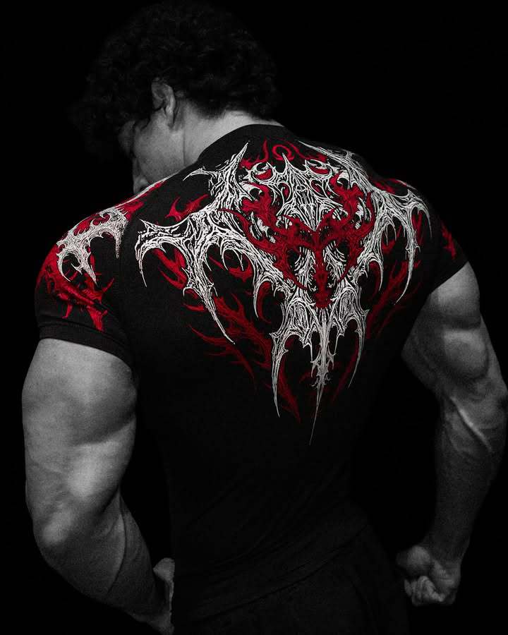 Breathedivinity Trendy Dark Style Men's T-shirt Sports, Fitness, Cycling, And Basketball, Exclusively For Cross-border 008_viptrois.com
