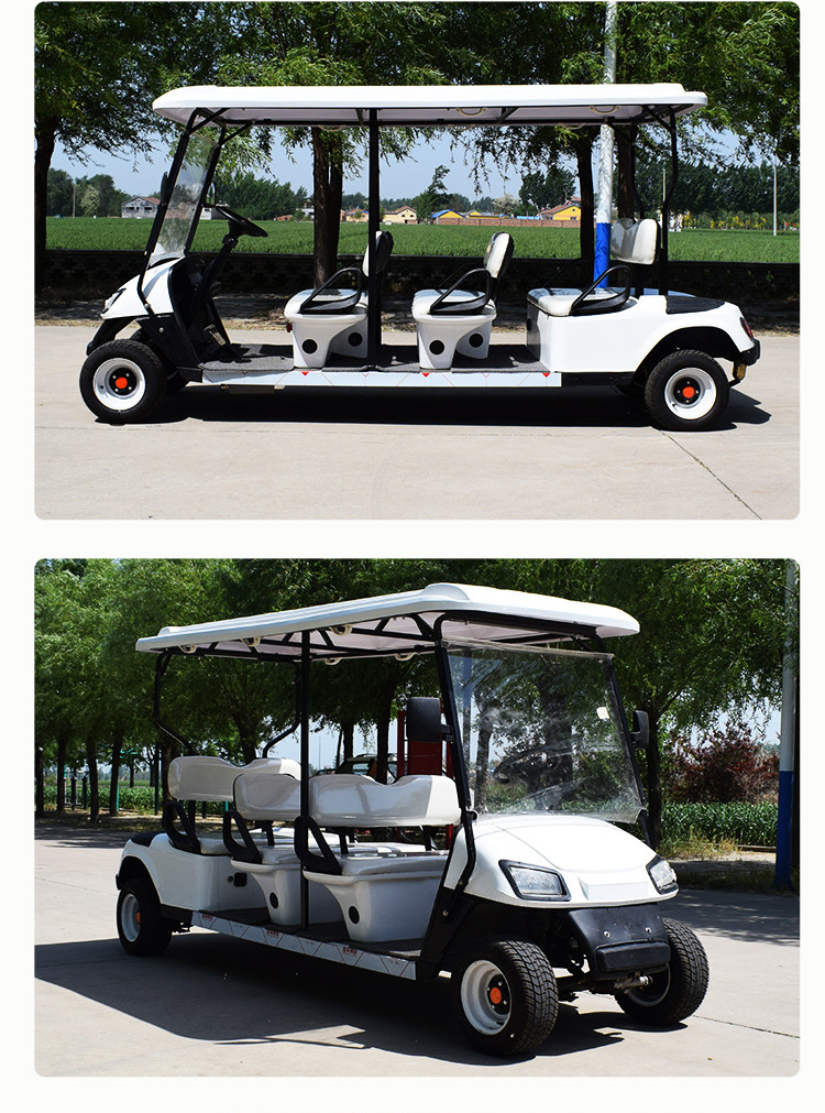 Factory direct supply 6-seat electric sightseeing bus four-wheel tourist attractions hotel homestay reception ferry golf cart