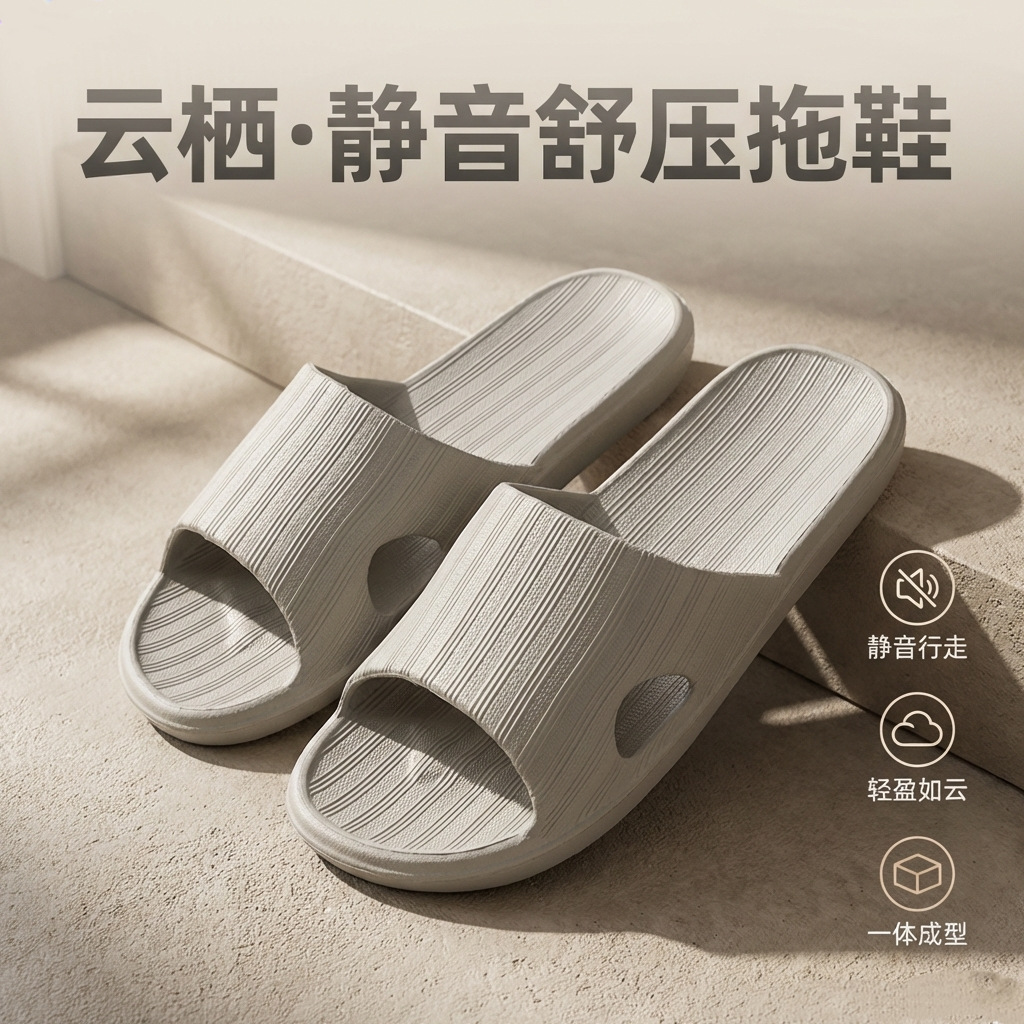 Slippers for All Seasons, Indoor Home Use, Non-Slip, for Bathroom and Shower, Summer Women's Anti-Odor Sandals, Wholesale Customization