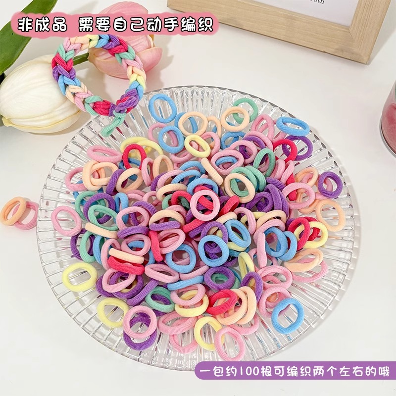 Caricatura encantadora anillo de pelo pulgar no daña el cabello de los niños correa de correa pequeña cuerda de cabello para niñas cuerda de cabello