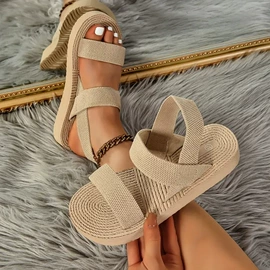 厚底拖鞋;厚底凉鞋;平底凉鞋