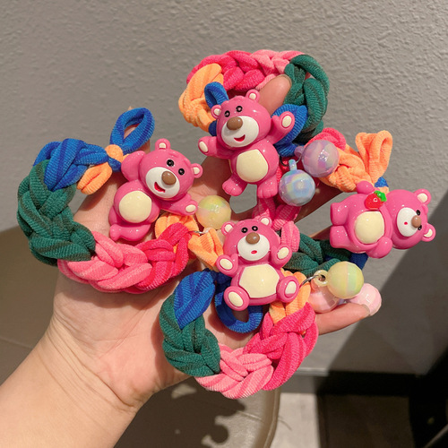 South Korea's Dongdaemun Cartoon Large Intestine Hair Tie Women's High Elasticity Durable Rubber Band Does Not Hurt Hair Internet Celebrity Hair Tie