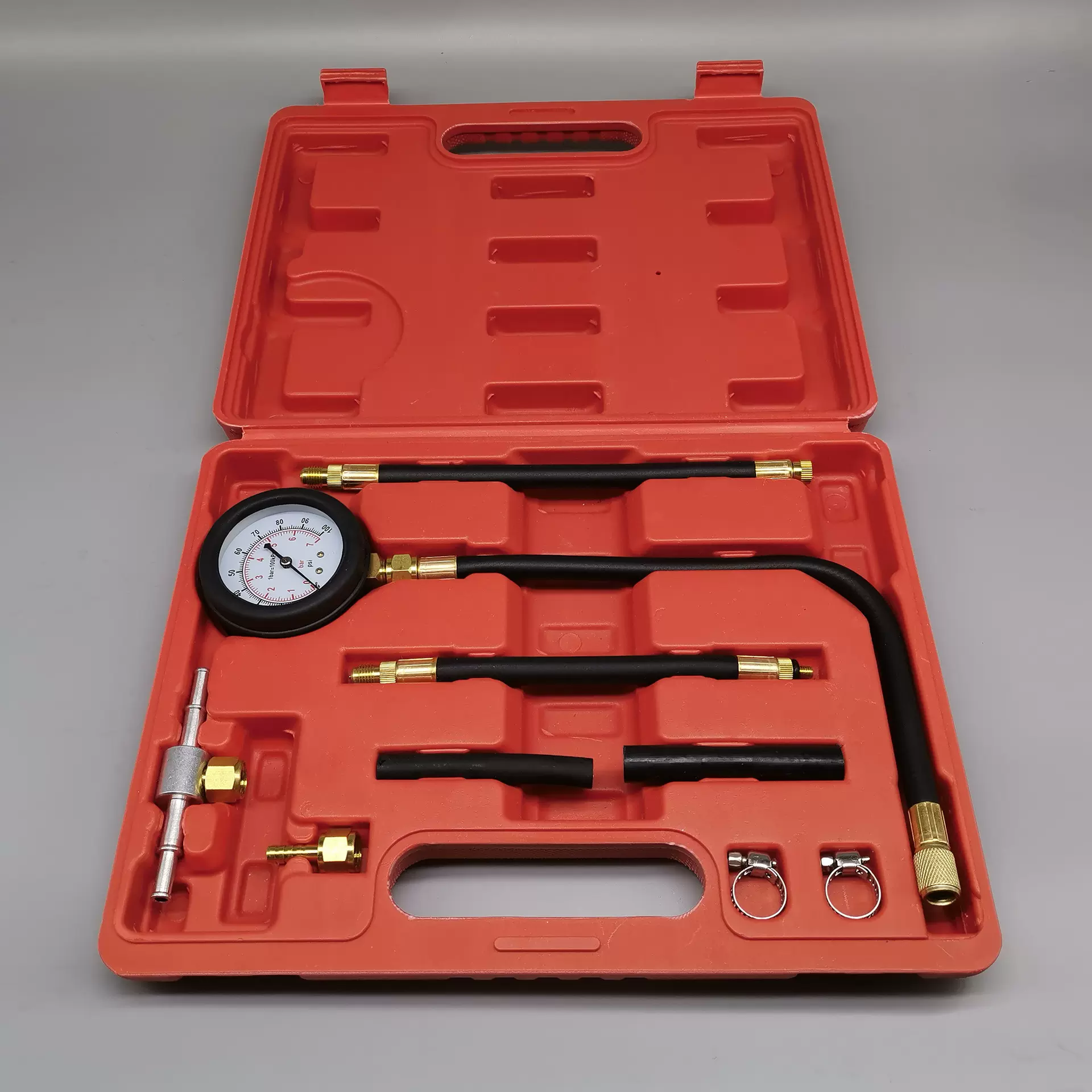 多功能汽油压力表汽油泵燃油压力检测汽缸发动机缸压表检测工具