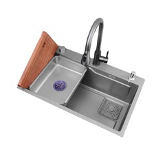 Thickened Stainless Steel Single Basin Dishwasher Kitchen Sink Multifunctional Nano Vegetable Basin Popular Sink