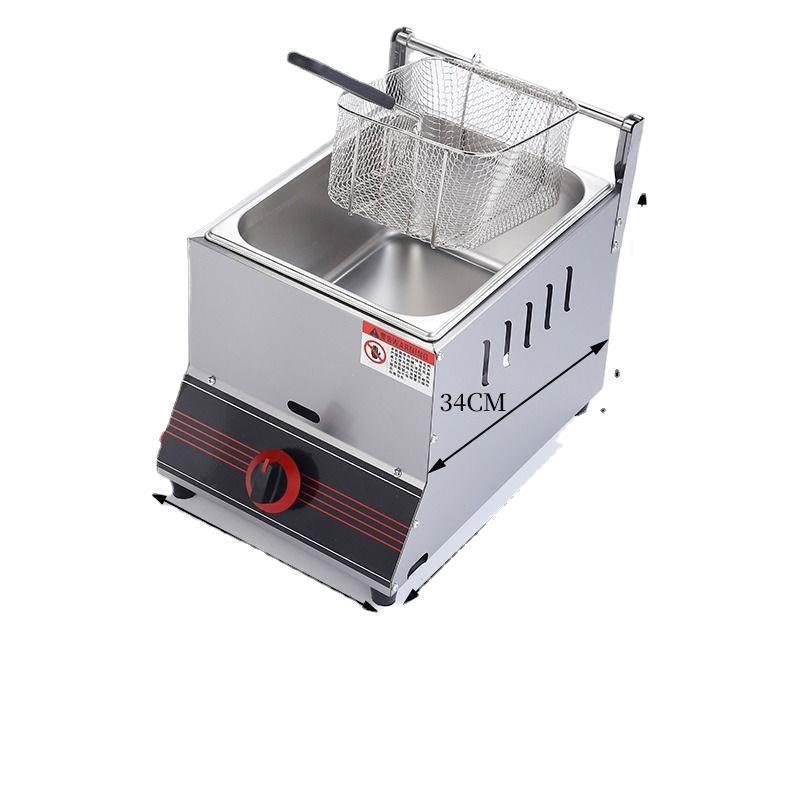 New Gas-Powered Frying Pan for Street Vendors, Integrated Frying and Steaming Pot, Commercial Oden Cooking Machine, Gas Fryer for Skewers and Fries