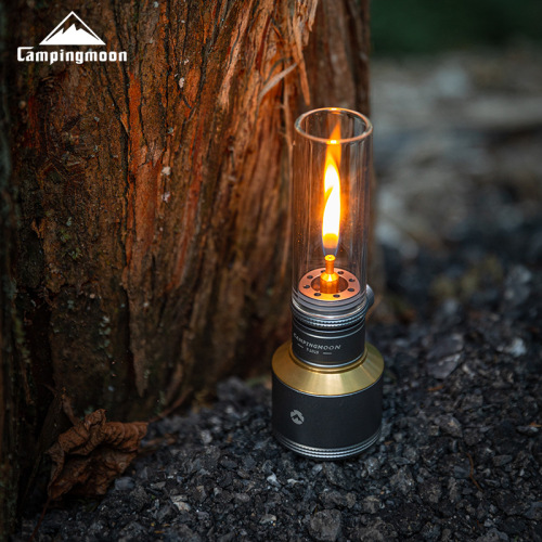 CAMPINGMOON D model three-color optional outdoor camping gas atmosphere lamp temperature-resistant glass lampshade