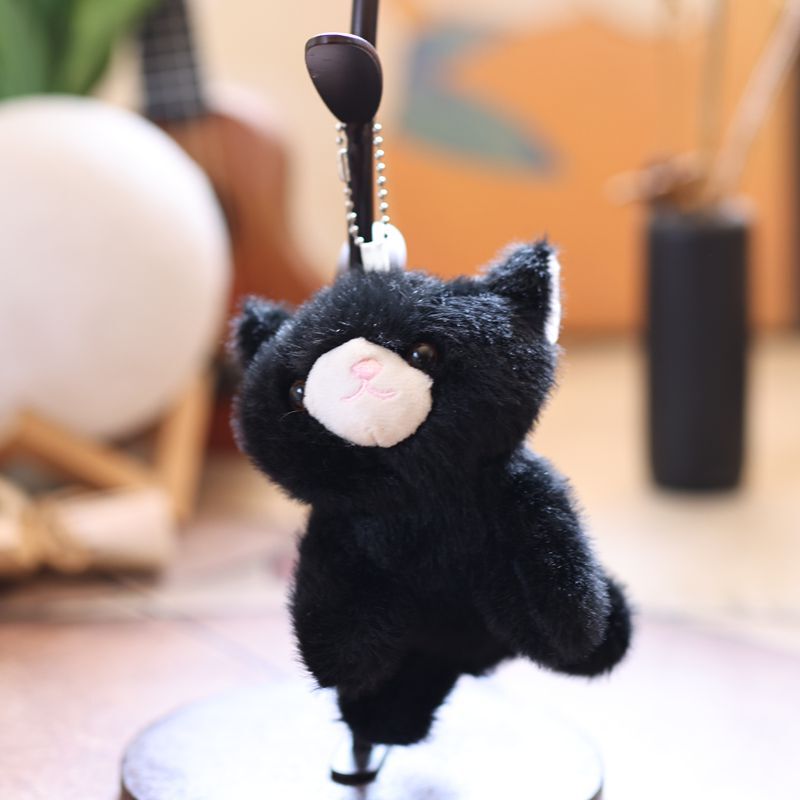 可爱萌小猫挂件毛绒玩具公仔小猫咪豹子书包包挂饰钥匙扣娃娃玩偶|undefined